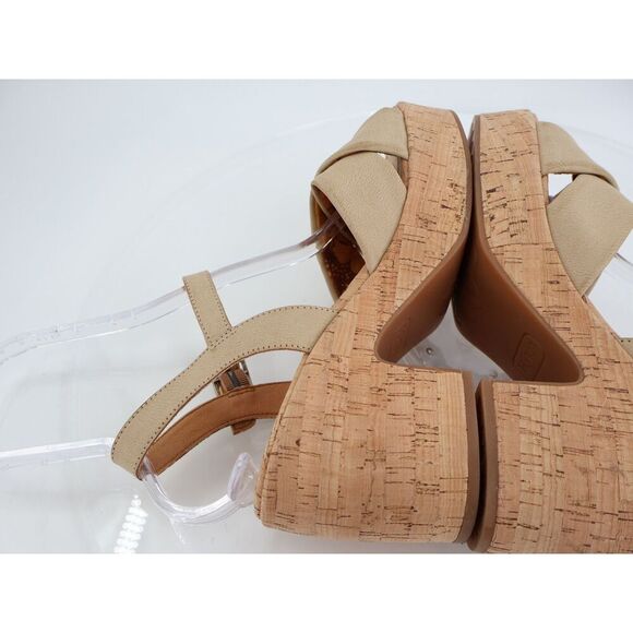 Kork-Ease Korks Calda Sandals Women's 10 Beige Platform Chunky Slingback Y2K - Picture 6 of 11